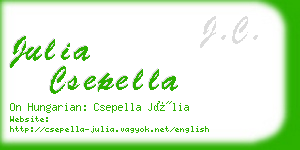 julia csepella business card